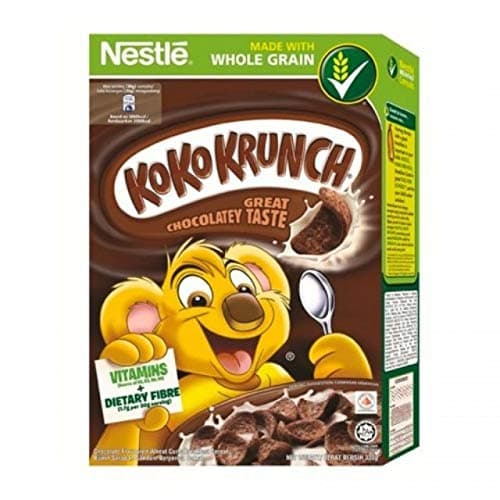 1 Box Nestle Chocolate Wheat Curls Breakfast Cereal - 11.64oz (330g) per Box - Malaysia Version (330g)