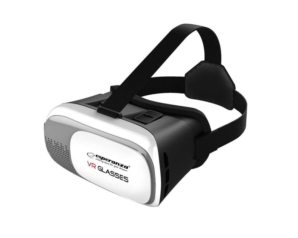 smartphone 3D VR Glasses Esperanza For Samsung iPhone 3.5~6“ inch for 3D Movies and Games, letting everyone enjoy 3D experience, Adjustable Strap (Black)