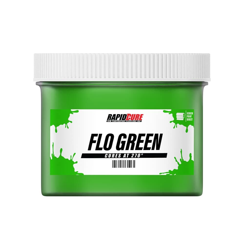 Rapid Cure® Screen Printing Ink Fluorescent Green (8oz.) - Plastisol Ink for Screen Printing, Fast Curing Fabric Paint - Screen Print Direct®, USA Made