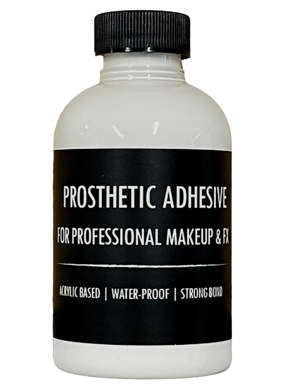 Prosthetic Adhesive, Clear, 2 oz - For FX Makeup, Waterproof, Non-Latex, Dries Clear, Base for PAX Paint
