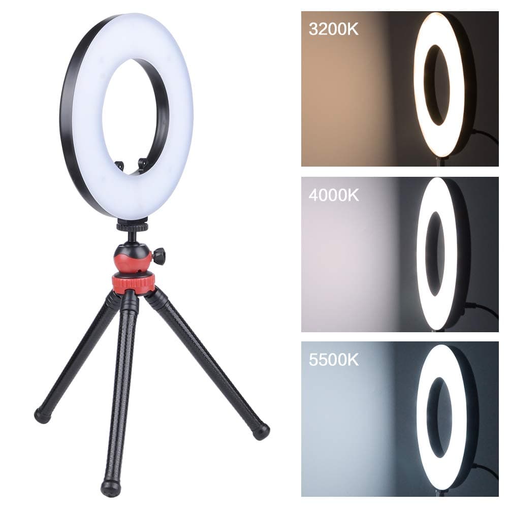 Hakutatz 9 Inch Led Ring Light Kit with Light Stand, Mobile Holder & Bluetooth Remote for mobile & Dimmable 3200K to 5600K Dual Color for YouTube,Makeup,Beauty & Tiktok.