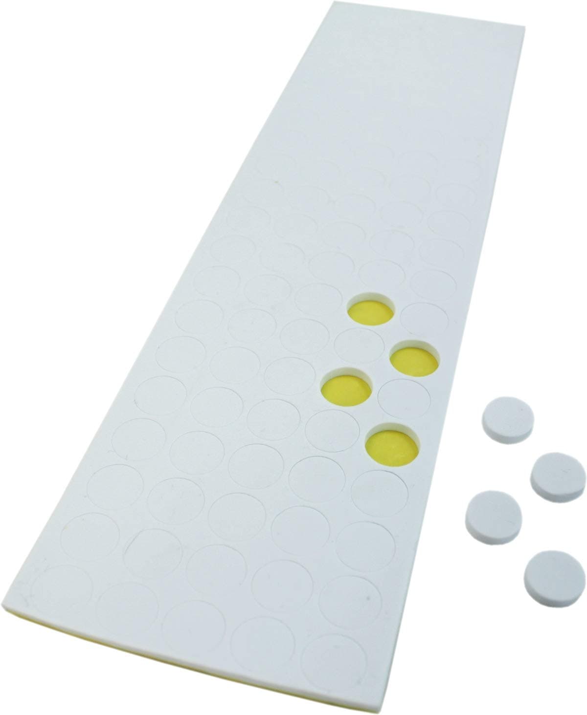 100 White Adhesive Backed Foam Dots CD / DVD Hubs (Rosettes) - #CDFODOWH - For Gluing Digital Media onto Most Surfaces! (Also Called Hubcaps or Caps)