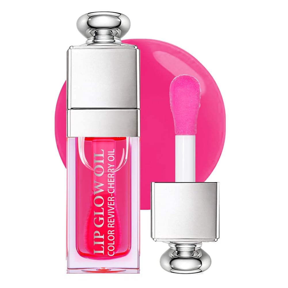 Fruit Flavored No-Sticky Lip Gloss Balm for Dry Lips - Hydrating and Nourishing Cherry Lip Oil (0.2 OZ)