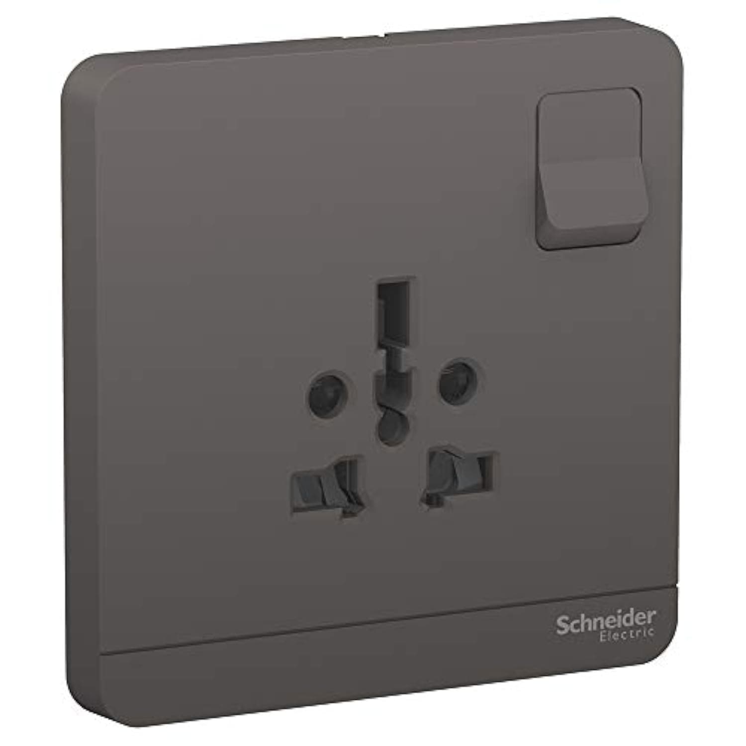 AvatarOn, 1 Gang, International Socket, 16A 250V, Dark Grey, E8315TS_DG