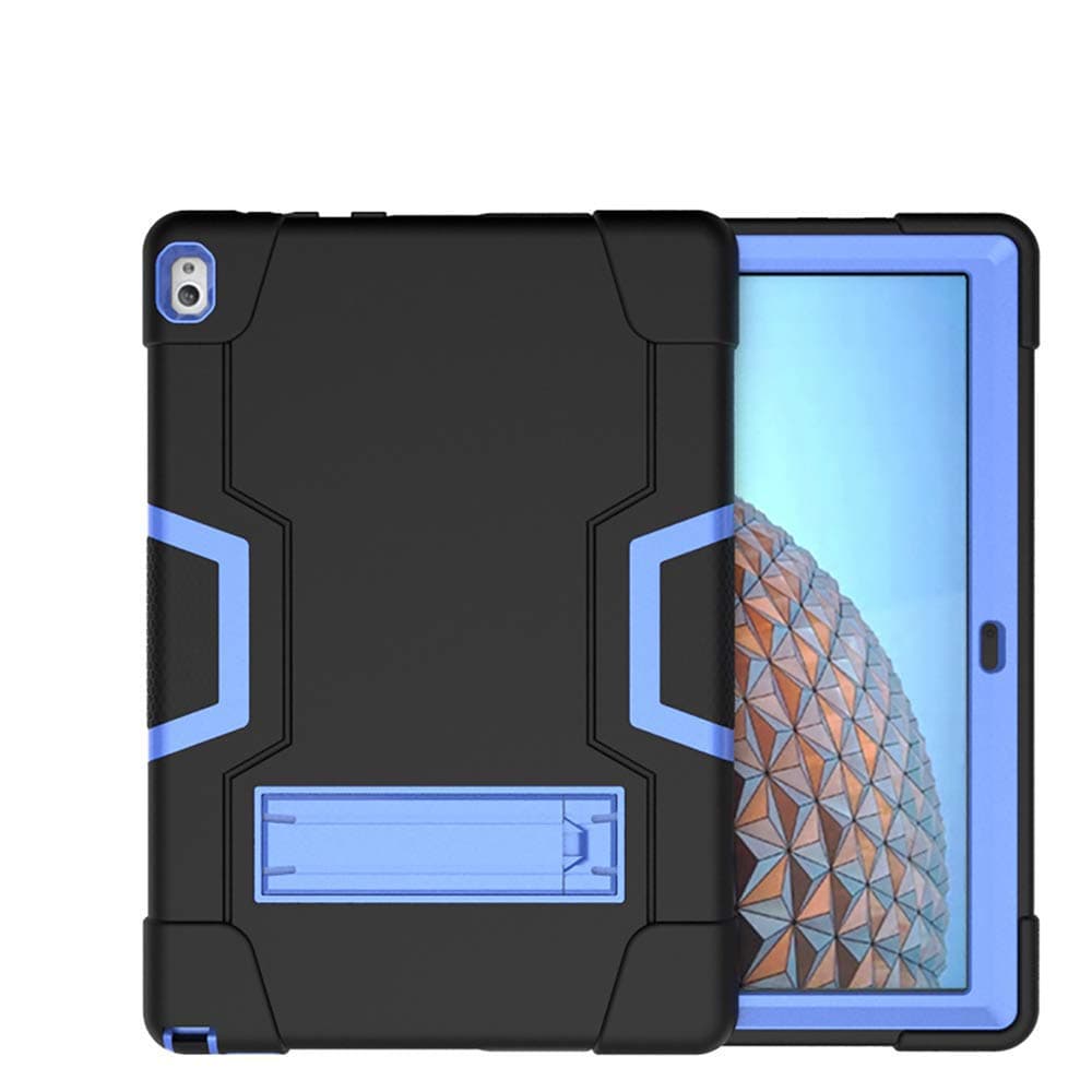 Koolbei Case for Lenovo Tab P10 Case,Heavy-Duty Drop-Proof and Shock-Resistant Rugged Hybrid case(with Built-in Stand),for Lenovo Tablet 2018 Tab P10 10.1" inch (TB-X705F /TB-X705L) Case (Black/Blue)