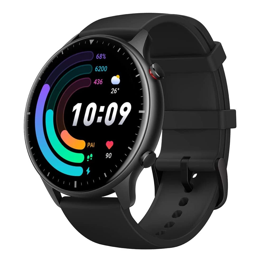 Amazfit GTR 2e Smart Watch 1.39" AMOLED Always-On Display SpO2 Blood Oxygen Sensor 90 Sports Modes 24hrs Health Monitoring | 5 ATM Water Resistance | 24 Days Battery Life | Built-In Alexa - Black