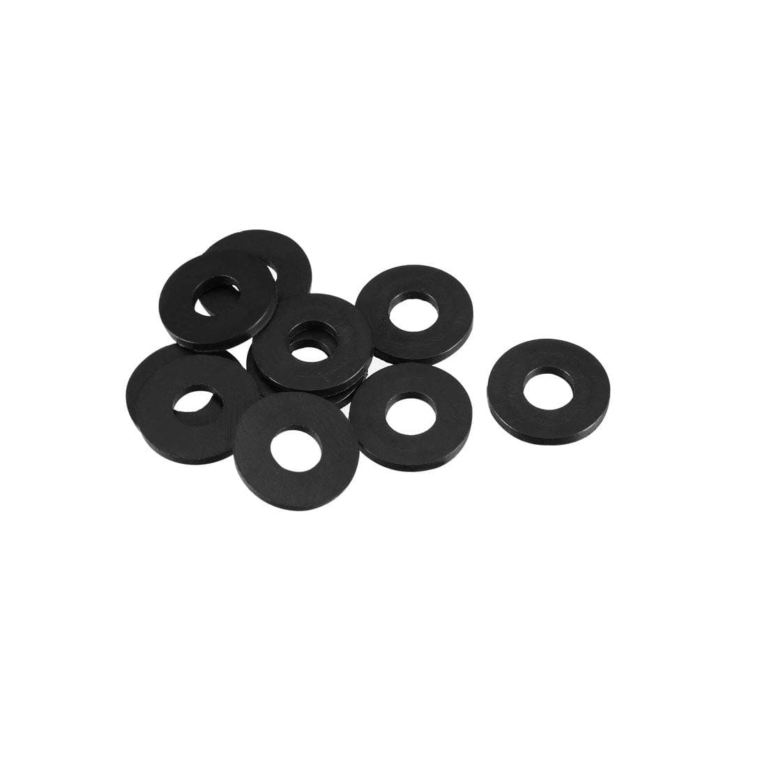 sourcingmap Rubber Flat Washers 12mm OD 5mm ID 1mm Thickness for Faucet Pipe Water Hose, Pack of 10