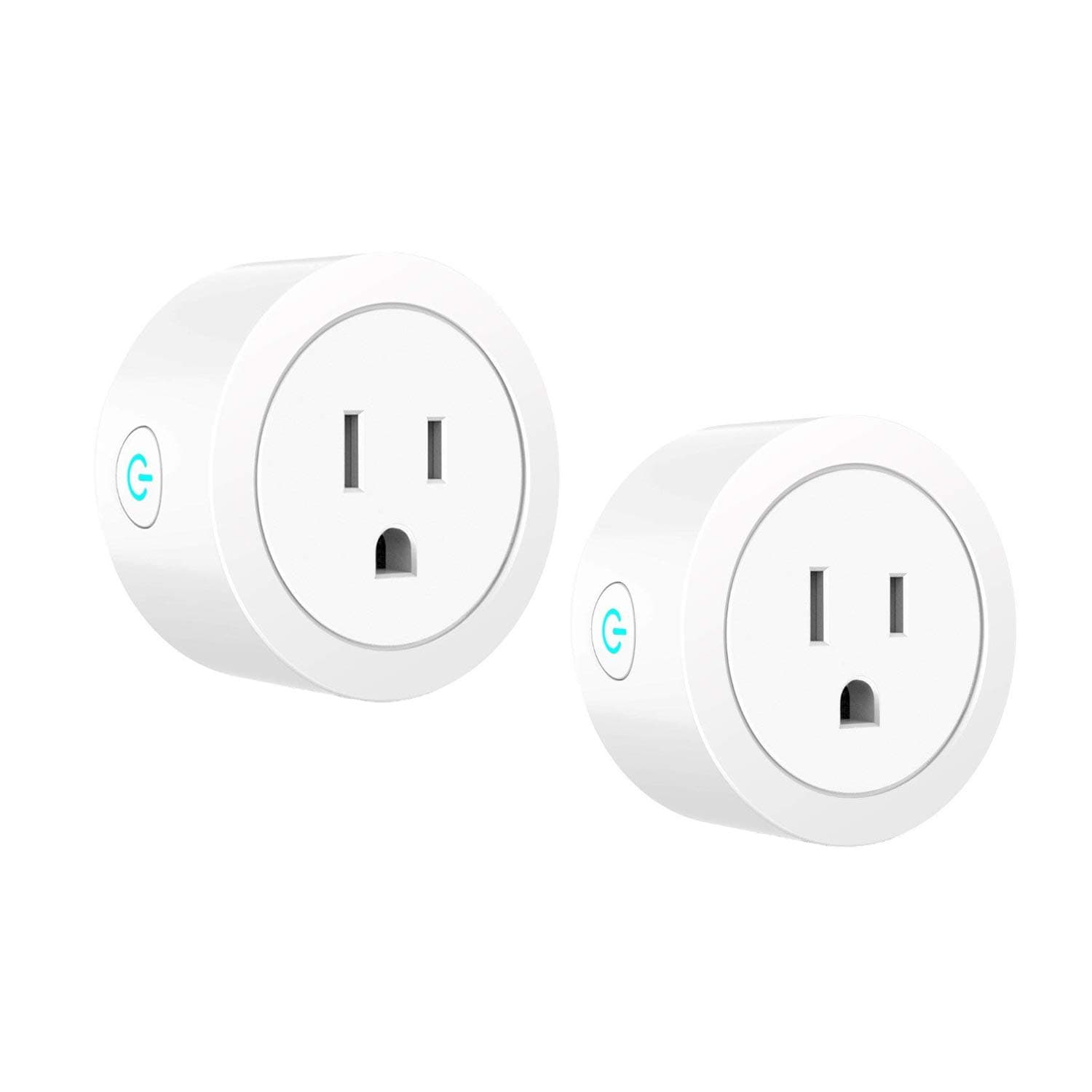 TEESSO WiFi Smart Plug Compatible with Alexa, Google Home, IFTTT, Mini Wireless Outlet Switch Remote Control Your Devices from Anywhere (2Pack-Round2)