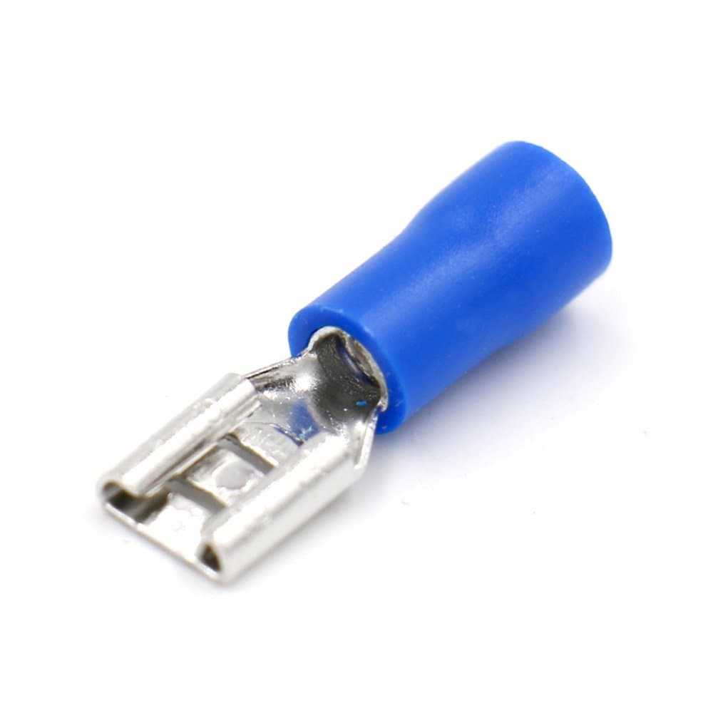 Balmann Blade Receptacles Blue Pin Size 4.8 mm Crimp Terminals Insulated for Electronics and Hobby – CABLE LUGS Pack of 25)