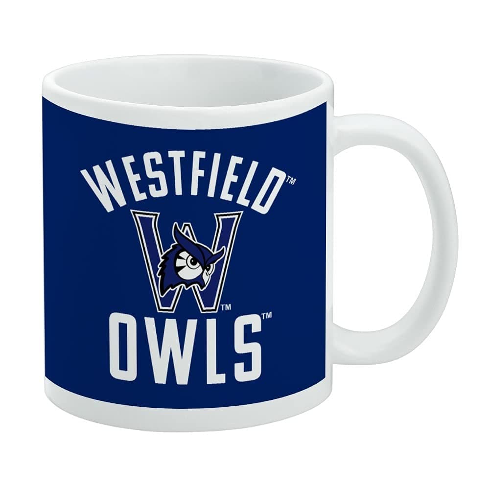 Westfield State Owls Ceramic Coffee Mug, Novelty Gift Mugs for Coffee, Tea and Hot Drinks, 11oz, White