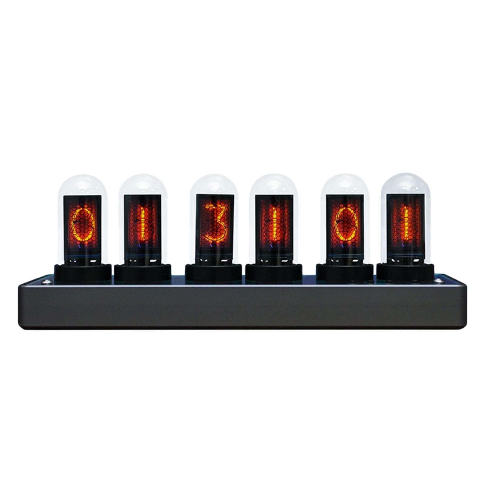 Adventurers IPS Nixie Tube Clock, Creative Electronic DIY Nixie Tube Clock Simulation with 6-Bit IPS LCD Screen,12/24 Hours, RGB Backlit Desktop Decoration,Gifts for Decorating Rooms and Desks