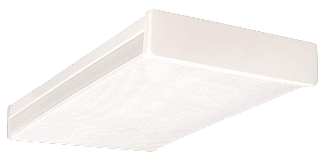 NICOR Lighting 2 Ft. 17W Standard 2-Lamp T8 Fluorescent Wraparound Light Fixture (10369EB)