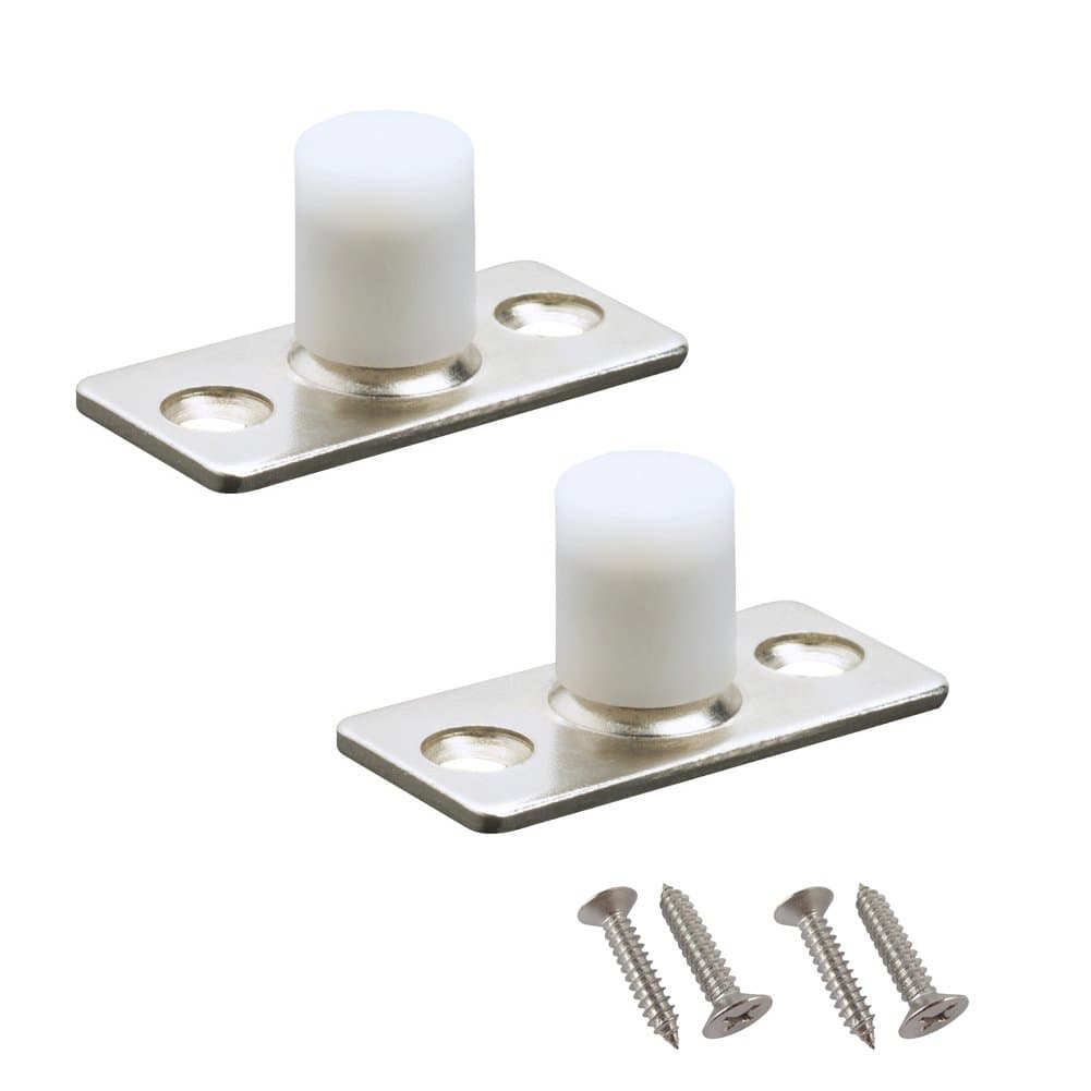 YES Time 2 Piece Sliding Barn Door Roller Guide, Nylon Guide Wheels Floor Rail Roller Flexible Heavy Duty Metal Hardware for Home Door Cabinets