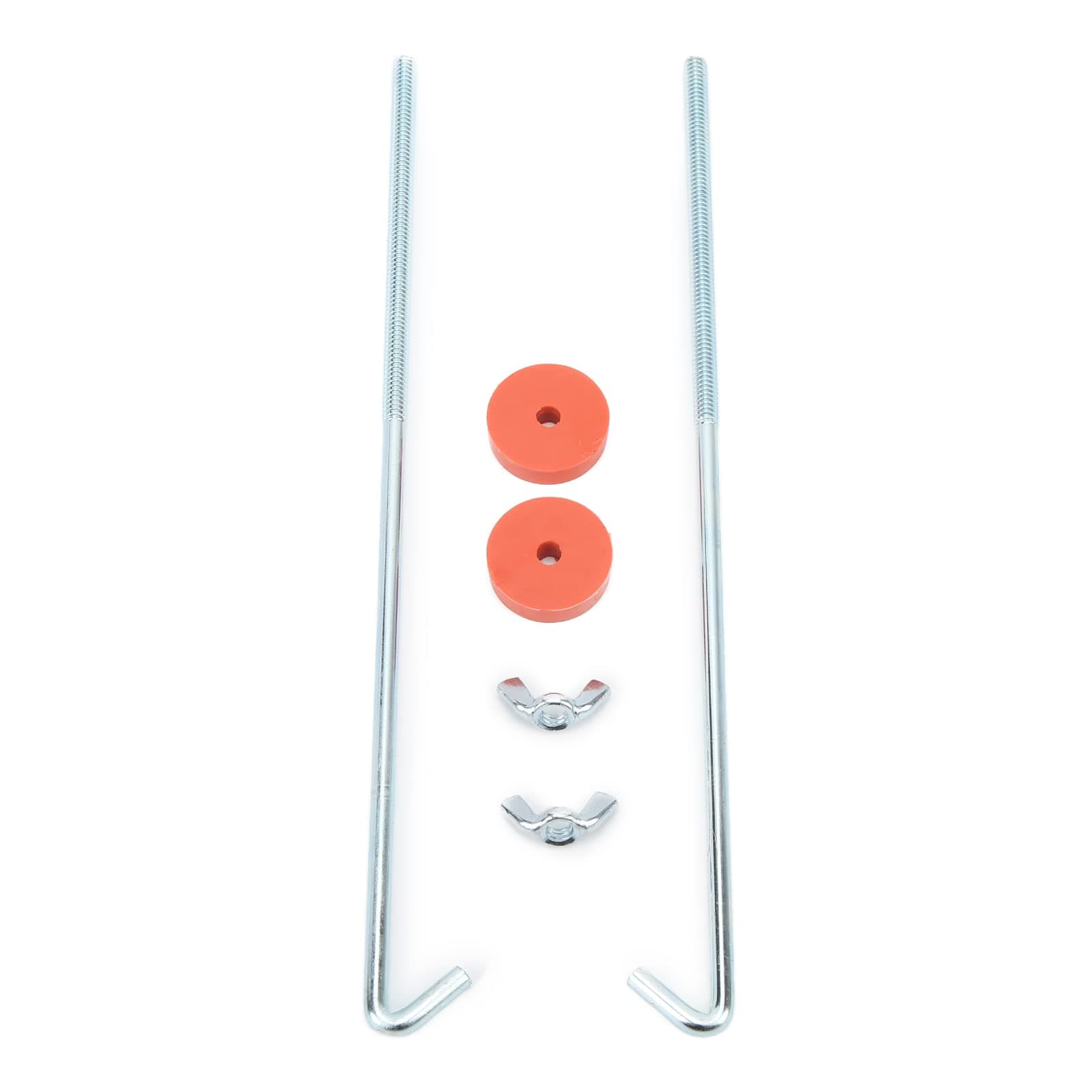 Battery Hold Down Bolts, 10inch Chrome J Hook Battery Hold Down Kit with Bolts Washers Nuts Universal Automotive Accessories