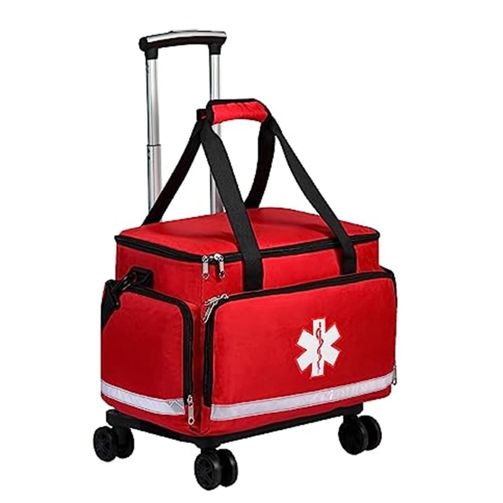 Medical Bag Rolling Roller Bag Trolley Duffel Nurses Emt Cna RN Empty for First Aid Responder Home Health Care Nursing Student Roll Duffle Bag Carry with Wheels wheeled Work Physicians Doctor