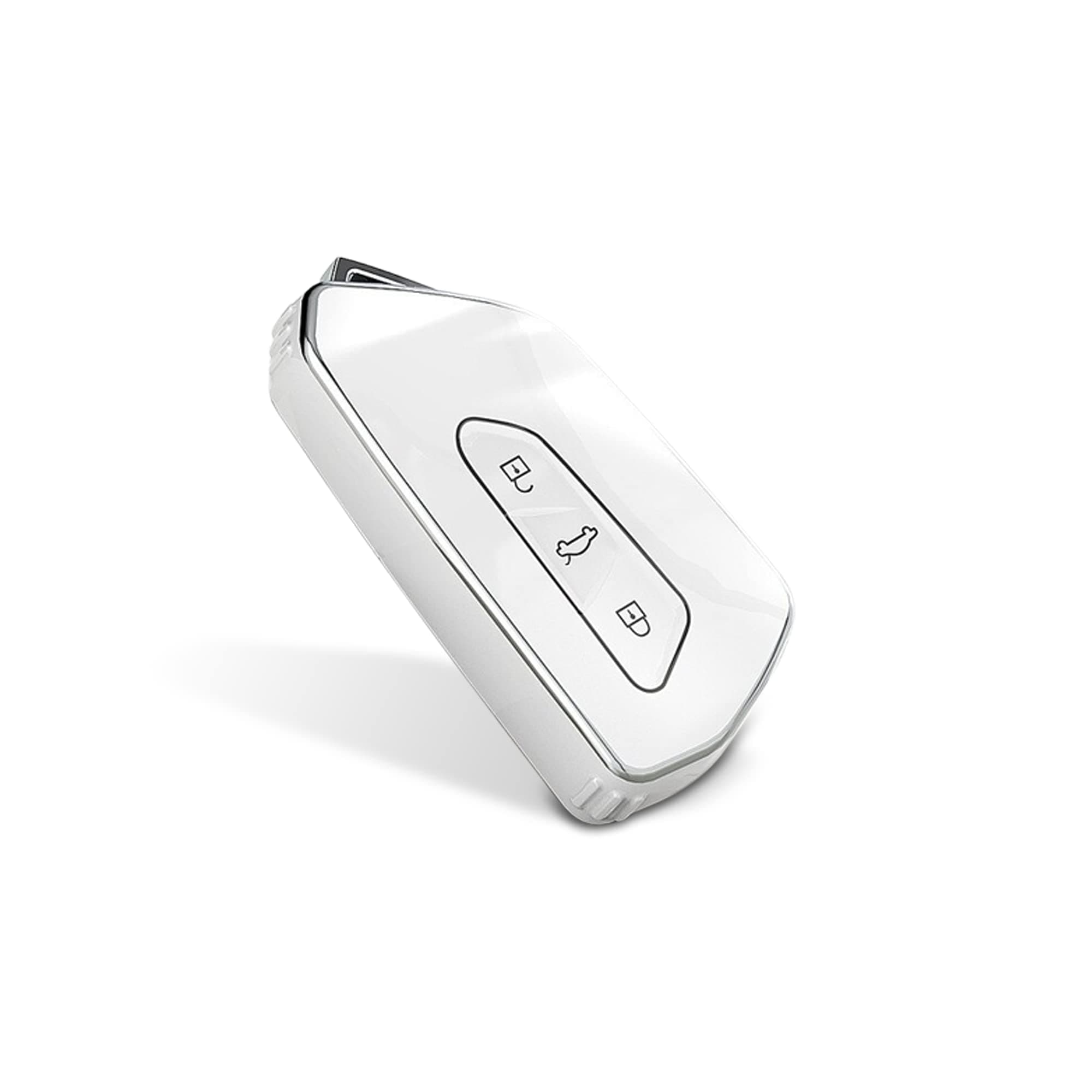 Volkswagen ID.3, ID.4, ID.5, ID.6 EV Car E-Key | Golf GTI Mk8 Remote Case Cover in White Color | All-Round Effective Strong Protection