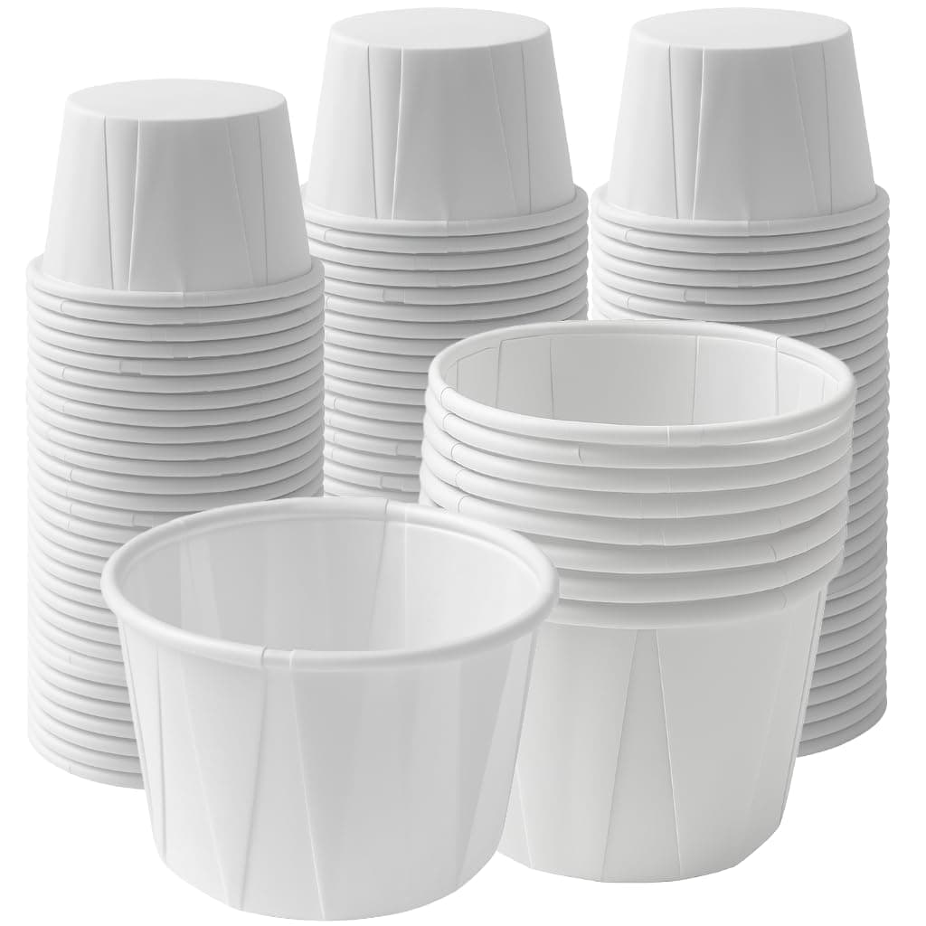 Vakly Paper Souffle Cups 3/4 oz (0.75 oz) (250 Pack) – Small Disposable Medicine Cups & Portion Cups for Medication, Pills, Condiments, Food Tasting & Sample Serving