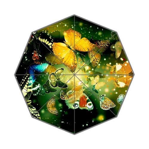 Pretty Colorful Butterflies Stylish Unique Personalized Custom Foldable Umbrella