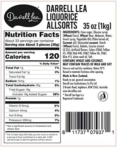 Soft Australian Licorice Allsorts - Darrell Lea 2.2 lb Bulk Bag - NON-GMO, NO HFCS & Kosher - America's #1 Soft Eating Licorice Brand!