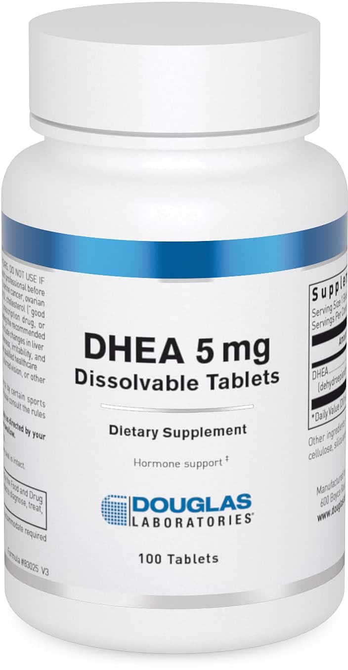 Douglas Laboratories DHEA 5 mg Dissolvable Tablets - Supports Hormone Balance, Immunity, Brain, Bone Health & Metabolism* - Non-GMO - 100 Tablets