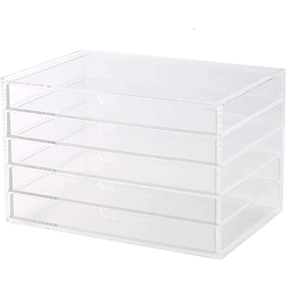 Muji Acrylic 5-Drawer Storage Case, Large, 25.5 cm Width x 17 cm Depth x 16 cm Height