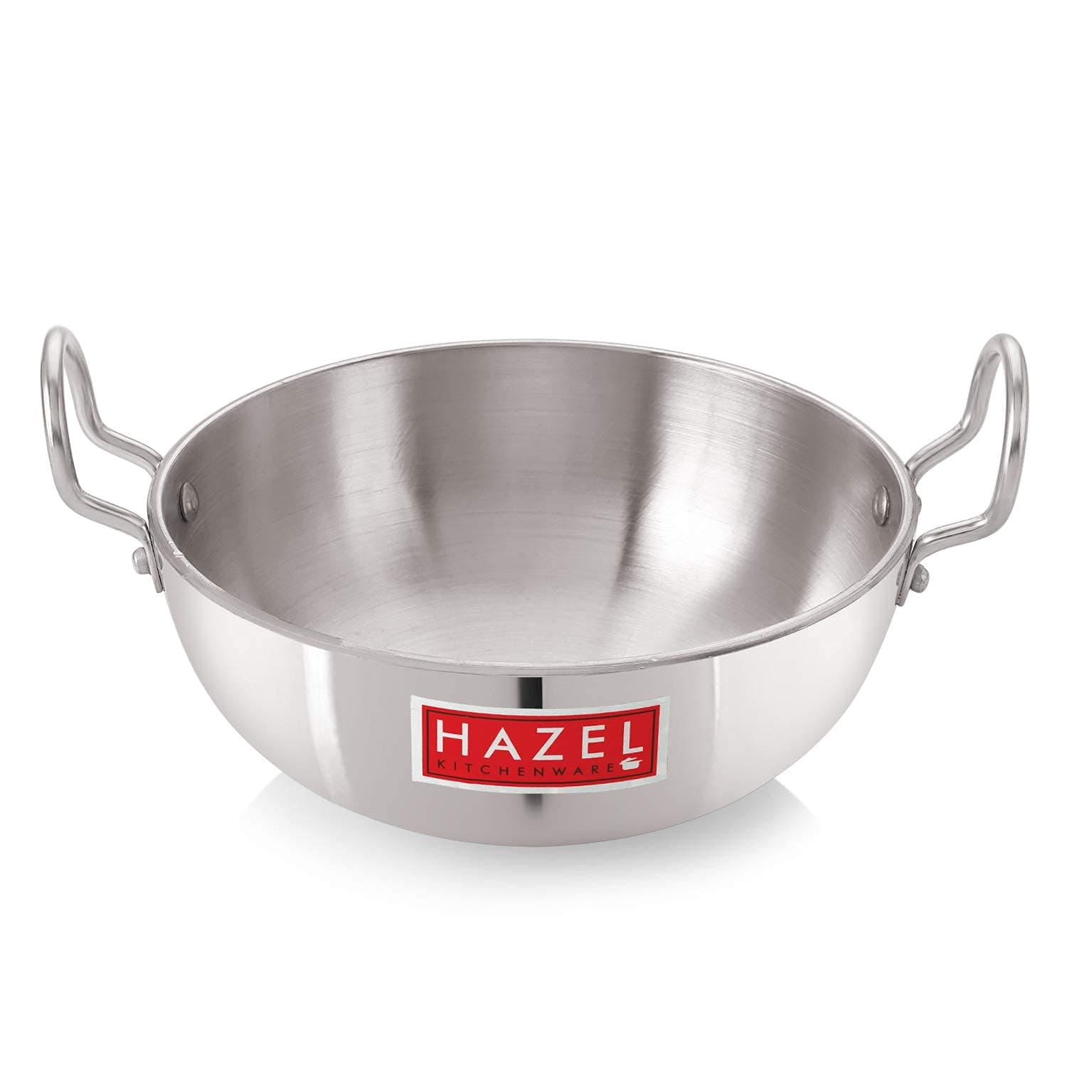 HAZEL Aluminium Kadai for Cooking | 6000 ml with 4 mm Kadhai Aluminium Big Size | Multipurpose Aluminium Kadai for Deep Frying