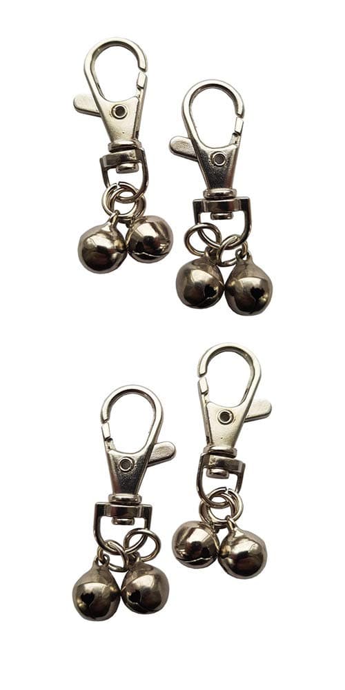 Safehaus Purse Handbag Security Bell Attachment Silver (Pack of 4)