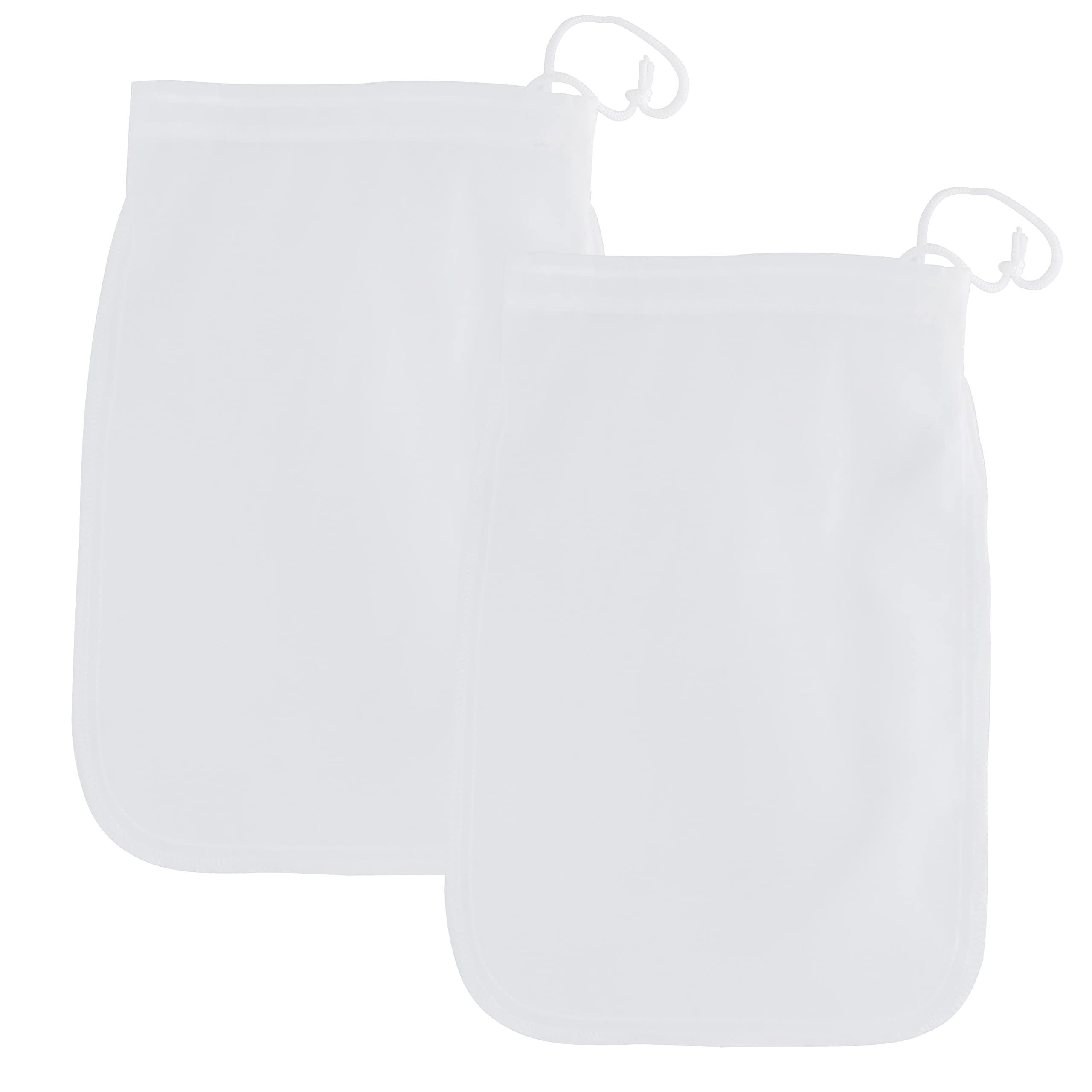 2 Pcs Reusable Nut Milk Bag 75 Micron Brew Bag Filter 7.8'' × 11.8'' Nylon Hops Bags Fine Mesh Food Strainer for Milk Juice Hop Jelly Nut Milk Yogurt Coffee