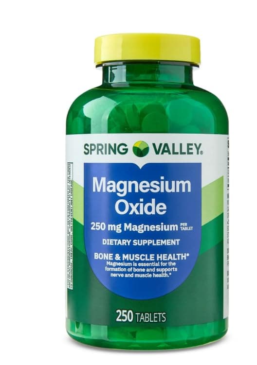 Spring Valley, Magnesium 250 mg, 250 Count Tablets, Bone & Muscle Health, Magnesium Tablets, Dietary Supplement +Sticker Dri Store
