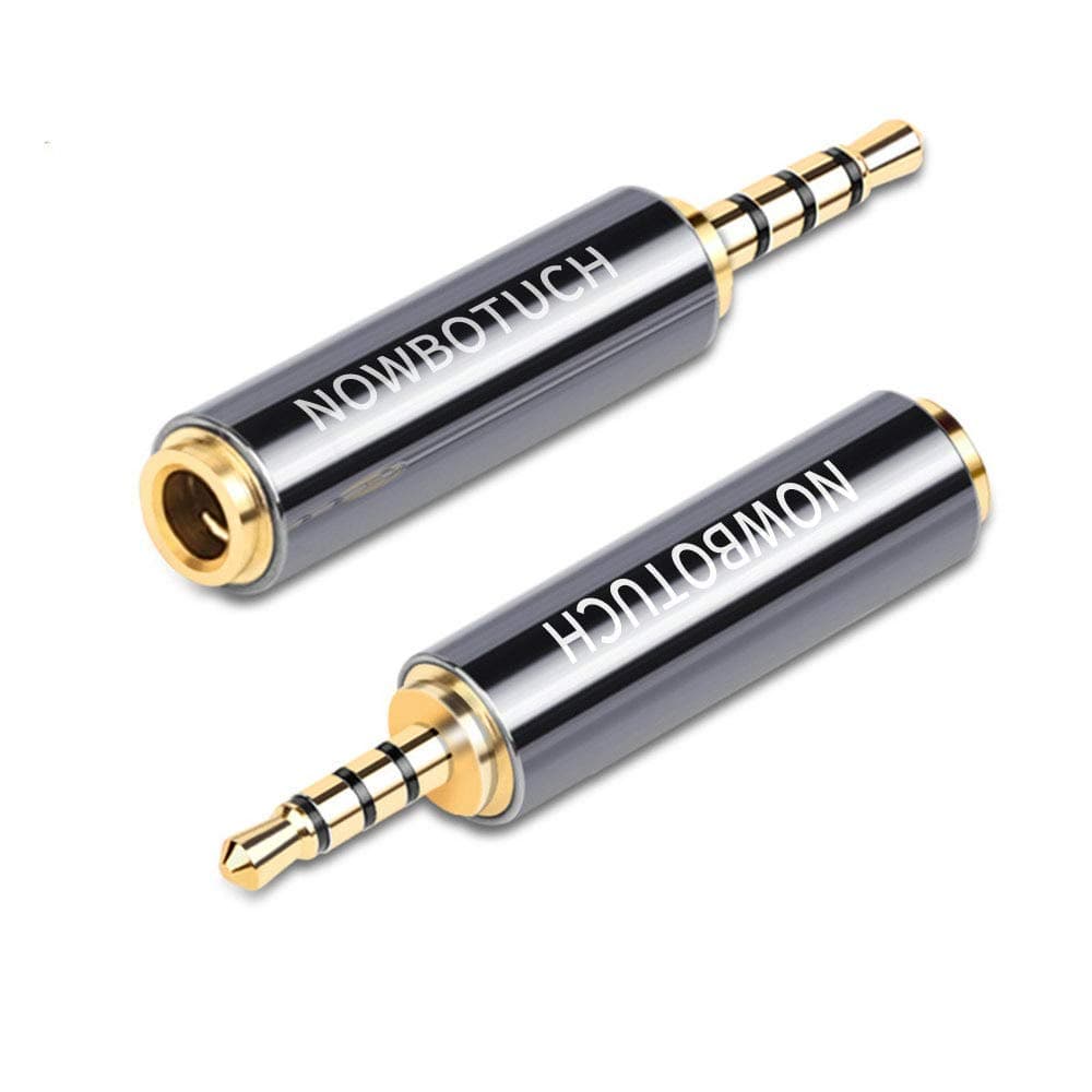 2.5mm Male to 3.5mm Female Adapter(2 Pack), 3.5mm Female to 2.5mm Male Audio Adapter Converter Headphone Earphone Headset 2.5mm to 3.5mm 3 Ring Jack Stereo or Mono (2.5Male to 3.5Female)