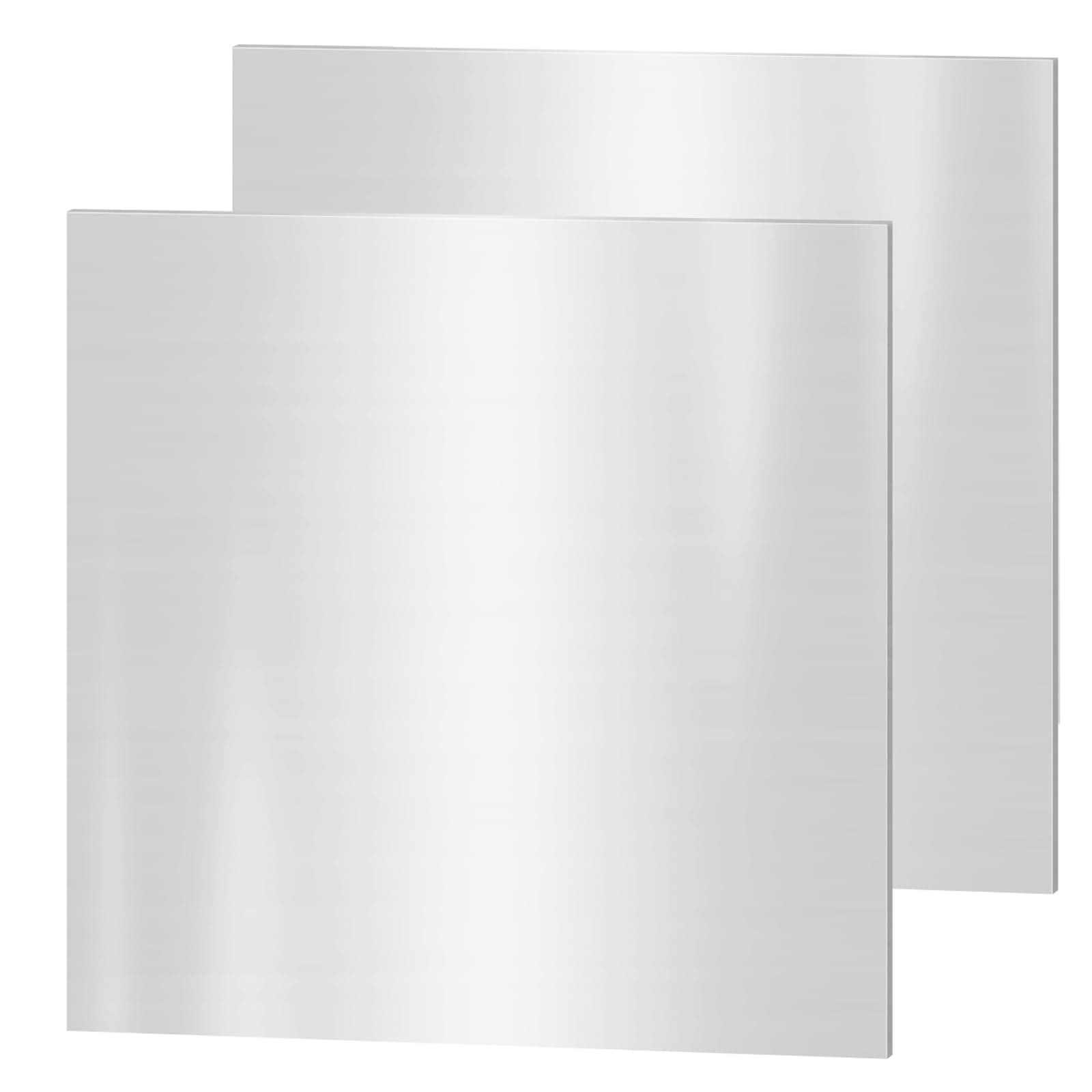 304 Stainless Steel Sheets, 2PCS 150 x 150 x 1 mm Stainless Steel Plates Stainless Steel Shim Plates Metal Sheets for Kitchen DIY Craft Making