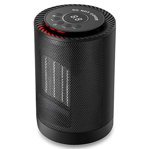 ADDSMILE Space Heater Fast Heating Fan with Electric Ceramic Desktop Auto Oscillating Heater with Over-heat & Tip-over Protection,Multifunctional Fan with Warm & Natural Wind for Home Office
