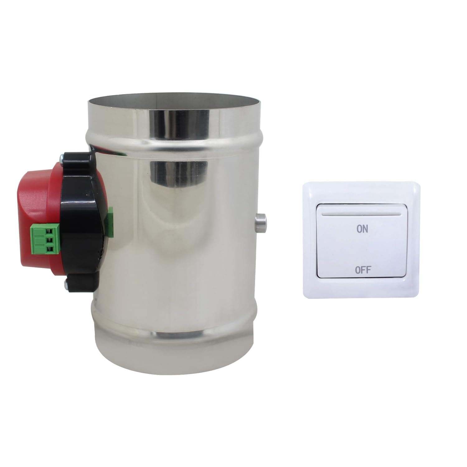 1 piece 220v - Motorized Damper air Duct Vent air Damper Valve Diameter 80 100 125 150 200 250 300 350 400 mm (Diameter 200mm)