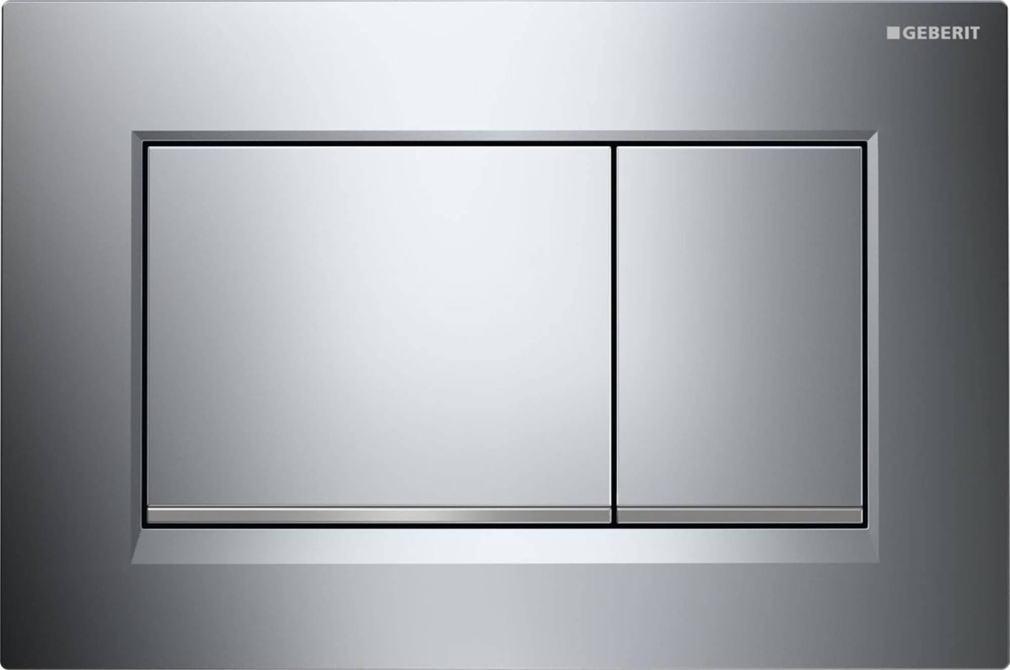 115.883.KH.1 Plate 2 Buttons Sigma 30, Grey, 24.6cm x 16.4cm x 1.2cm