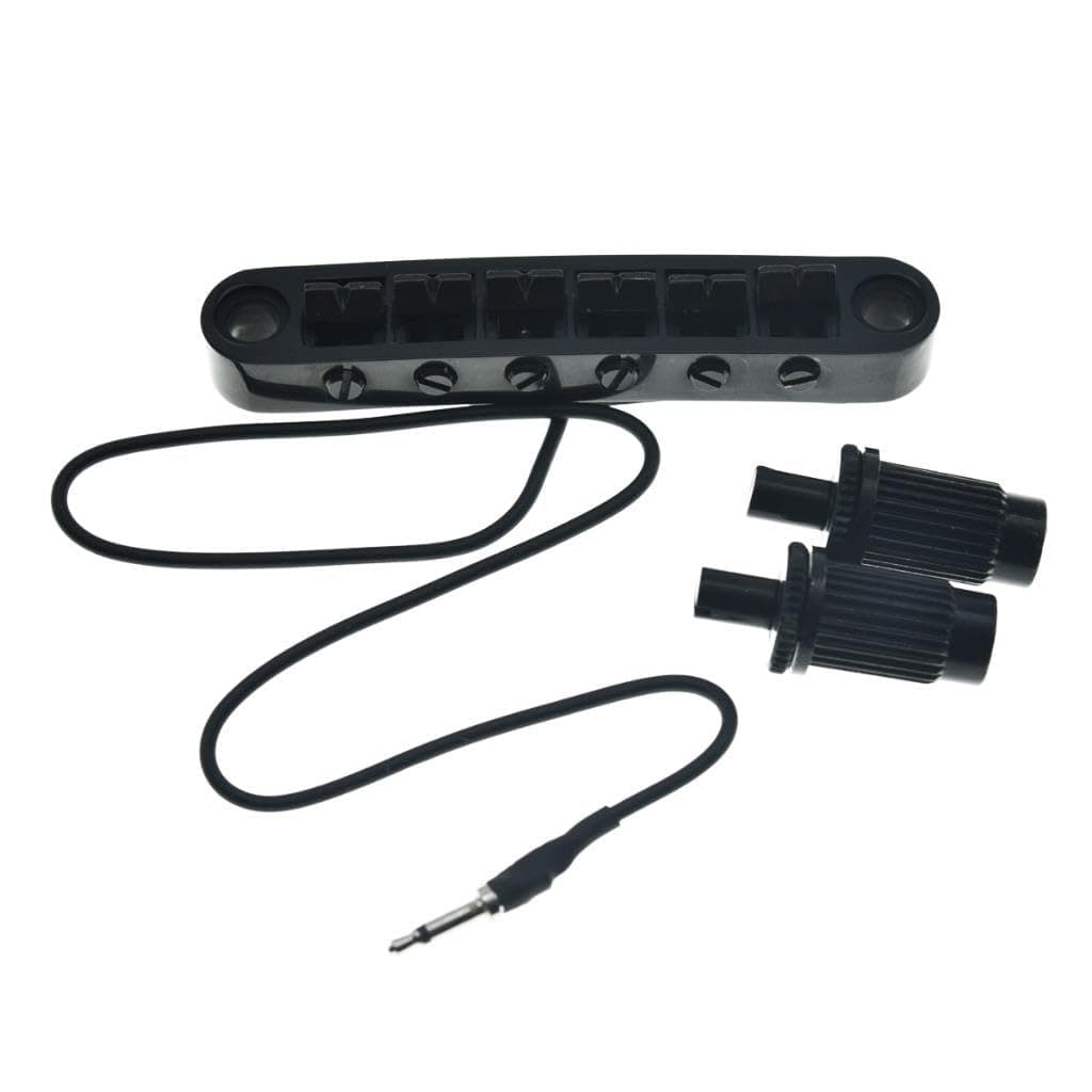 KAISH LP Tune-o-Matic Piezo Bridge Pickup LP Piezo Guitar Bridge for Epi Les Paul/SG/ES/Dot Black