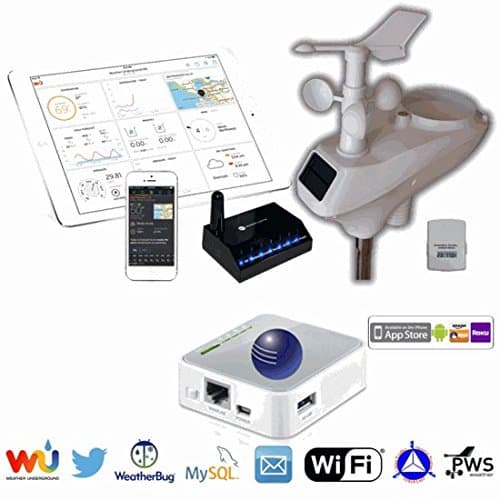 Ambient Weather WS-1400-IP-WEATHERBRIDGE Observer Solar Powered Wireless Internet Remote Monitoring Weather Station, Featuring WeatherBridge