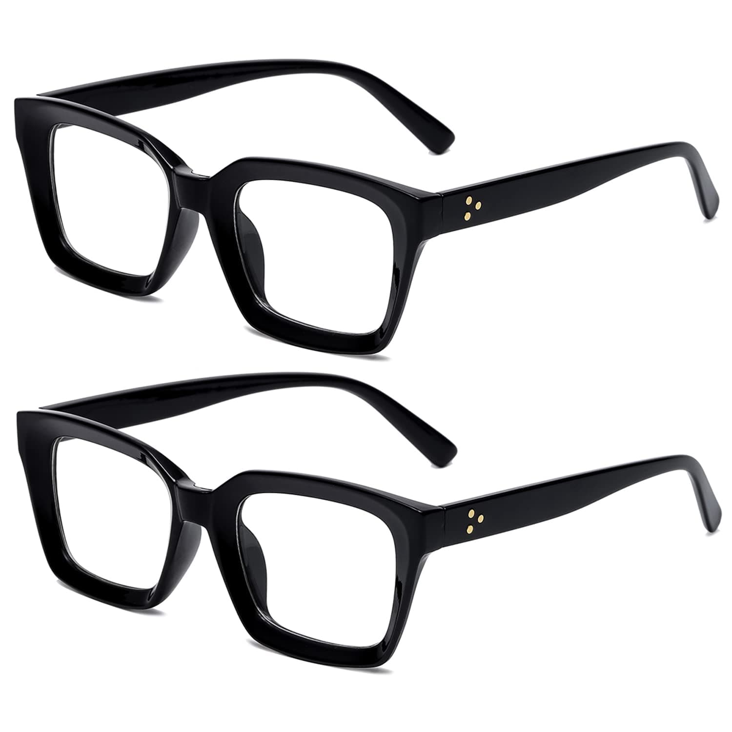 EYLRIM Classic Thick Square Frame Clear Lens Glasses for Women Men Non Prescription Eyeglasses