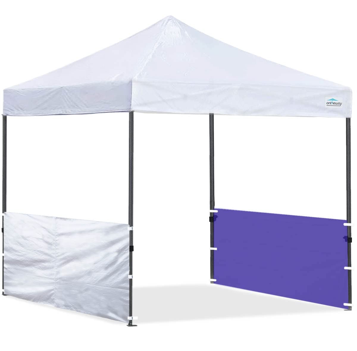 Two Half Walls for 10'x10', Two Half Sidewalls for Pop Up Tent Gazebo Shelter, 2 Half Walls Only (Silver Coating)