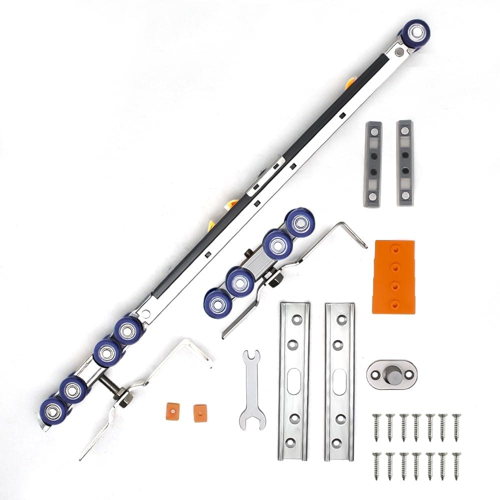 8 Wheels Door Track roller for C Channel, Hanging Wheel Sliding Door Roller Set (Soft Close)