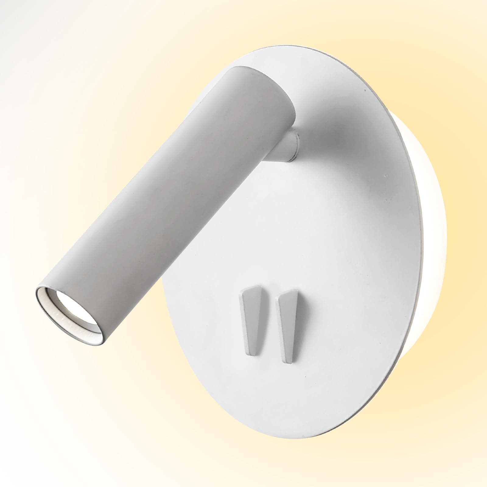 ZEROUNO Bedroom Wall Lamp with Switch Reading Light Hardwired Sconces Which Angle Adjustable for Bed-Side Interior Design (White)