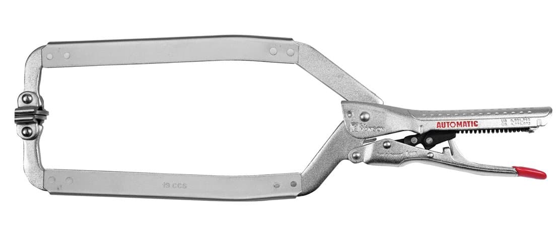 CH Hanson 18201 19-Inch Self-Adjusting Locking Long Reach C-Clamp with Swivel Pads