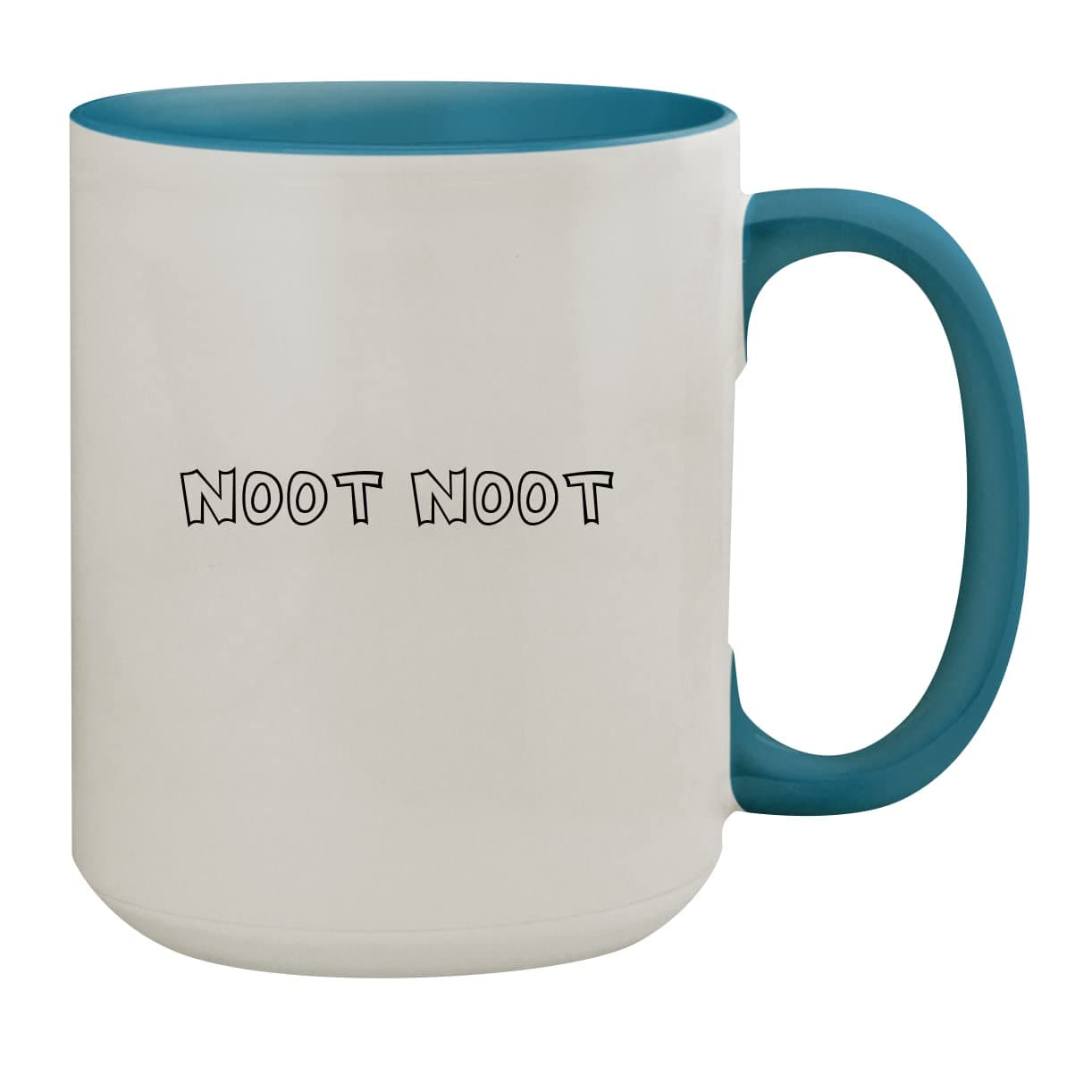 Noot Noot - 15oz Ceramic Colored Inner & Handle Coffee Mug, Light Blue