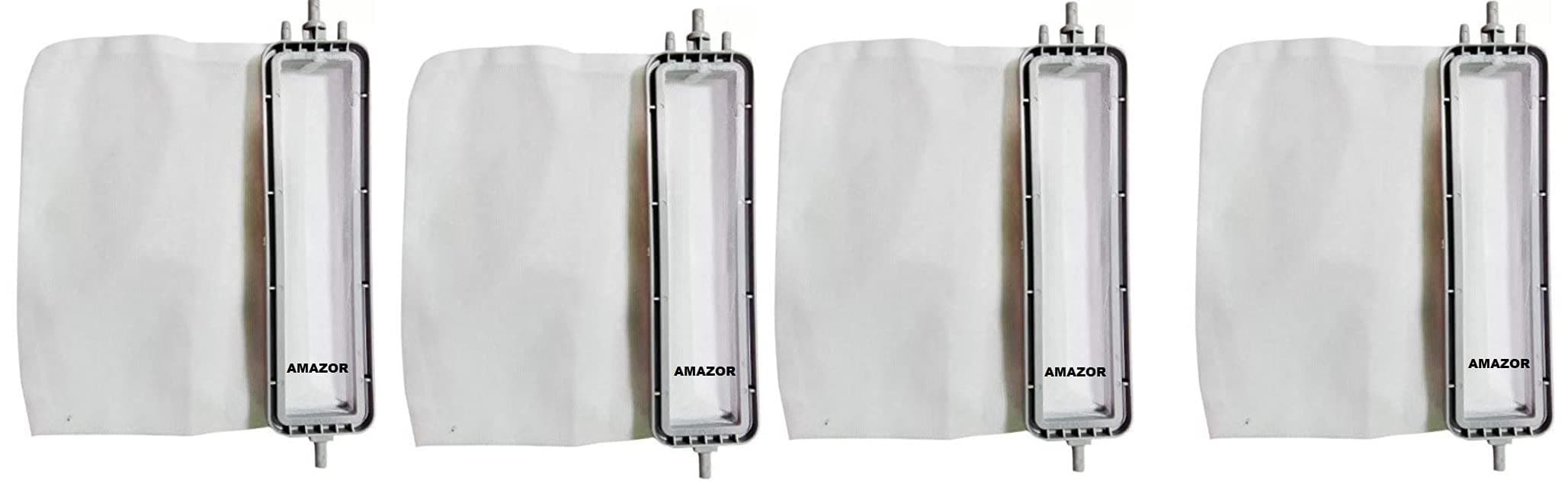 Pack of 4 Washer Lint Filter Washing Machine LG Semi Automatic Waste Collector Dust, Net Jali Bag Parts for LG Semi Automatic Washing Machine (lg 14.7 cm Semi Filter Pack of 4)