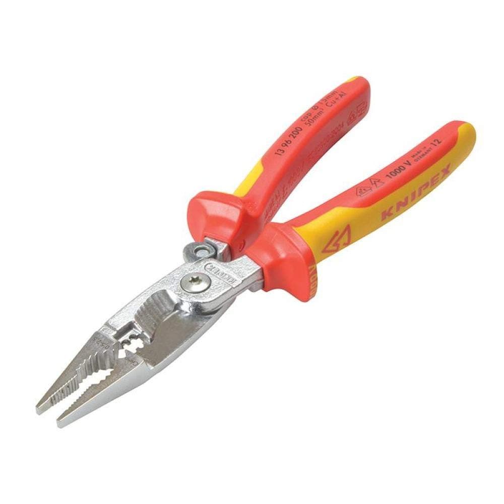 13 96 200 SB Pliers for Electrical Installation VDE-tested with opening spring in blister packaging