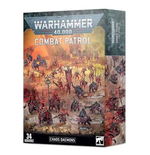 Games Workshop Warhammer 40,000 Combat Patrol Chaos Daemons Boxed Miniatures Set Grey