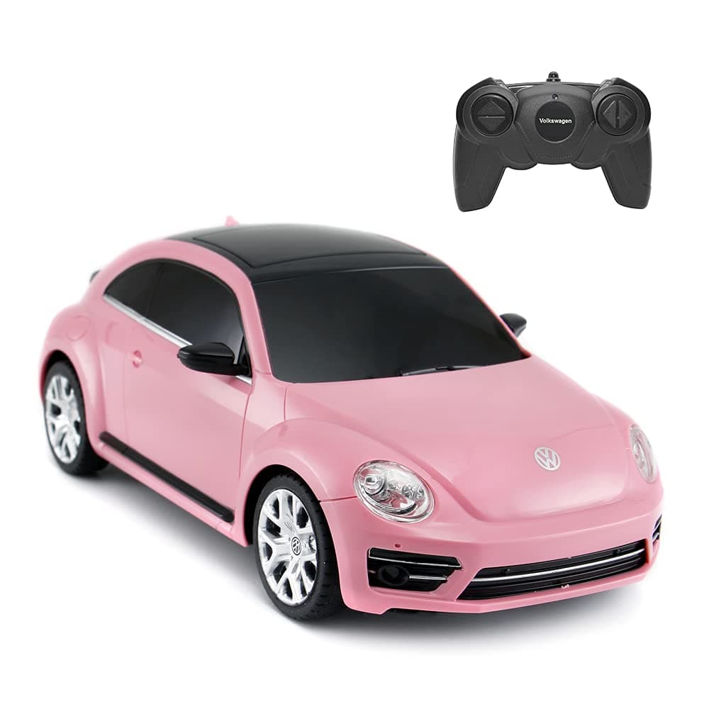 rastar Beetle Remote Control Car, 1:24 Scale Volkswagen Beetle RC Toy Car for Kids, Pink Beetle