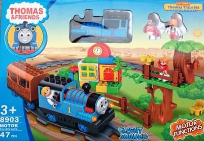 Jaibros Thomas and Friends Big Train Set with Lights and Sounds (Medium Track) - Pack of 47 Pieces