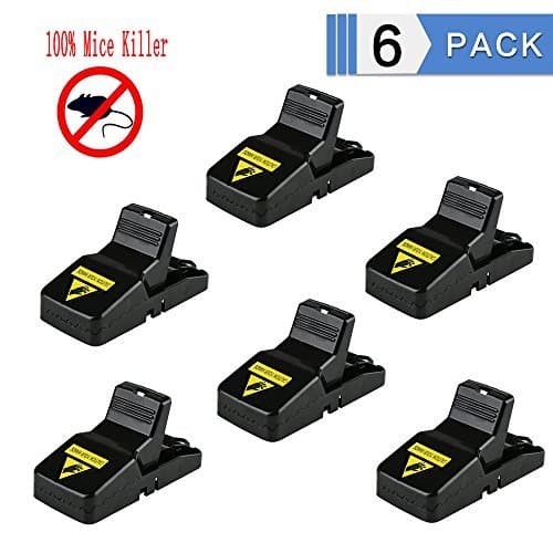 Bluegogo Mouse Trap Rat Traps,Powerful Rodent Traps,Sensitive Reusable and Durable Snap Mice Killer for Pest Control,Safe, Effective and Sanitary (6 Packs)