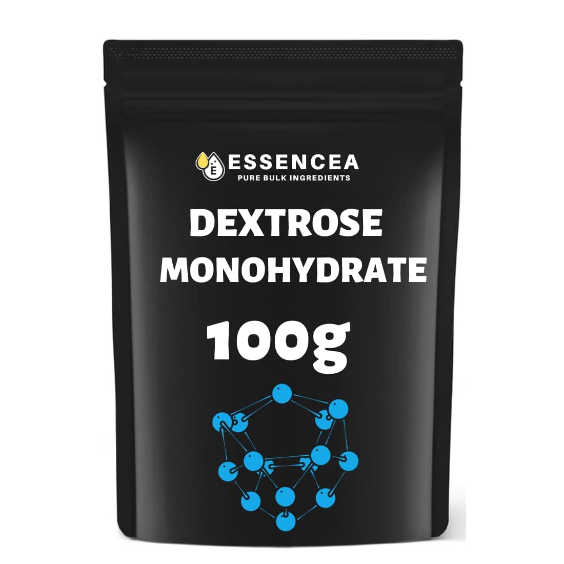 Essencea Dextrose Monohydrate 100gm Pure Bulk Ingredients | 100% Pure Dextrose Monohydrate Powder in Bulk | Gluten Free Non-GMO and Vegan