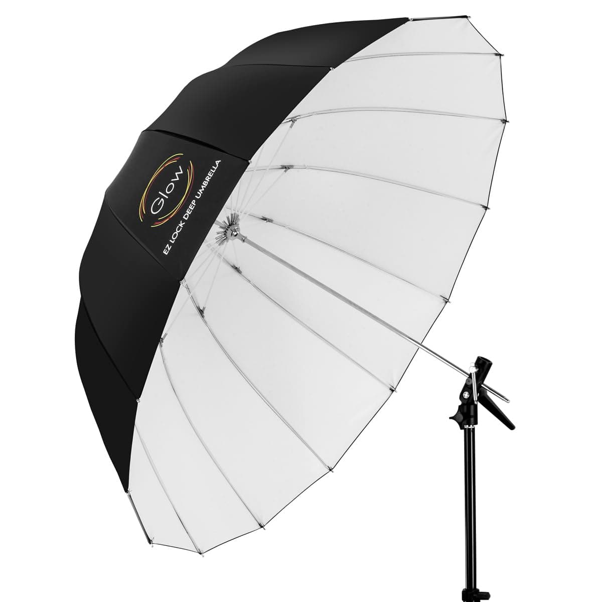 Glow Easy Lock Medium Deep White Fiberglass Umbrella (41")